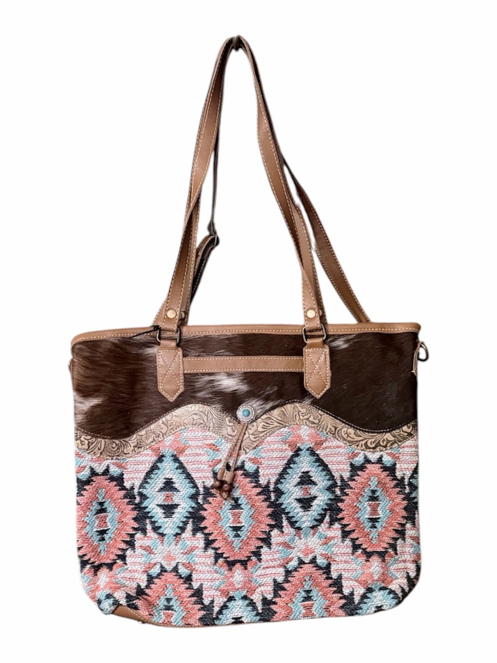 Myra‎ Bag Brown Martinique Wash Aztec Tote
